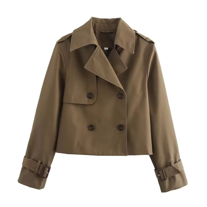 Jantien | Short Double-Breasted Trench Coat
