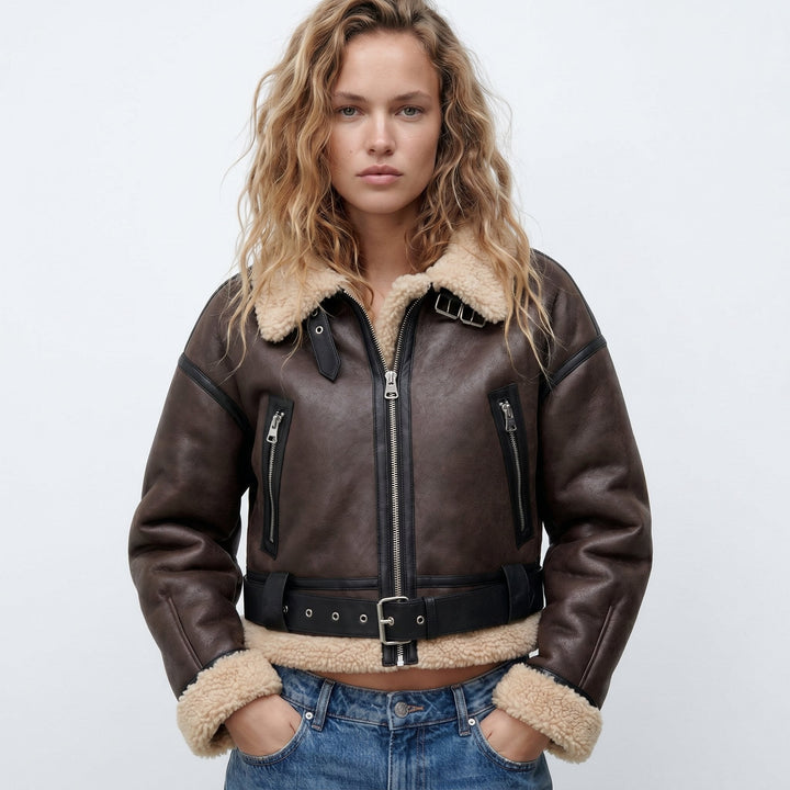 Yfke | Faux Fur Lined Bomber Jacket