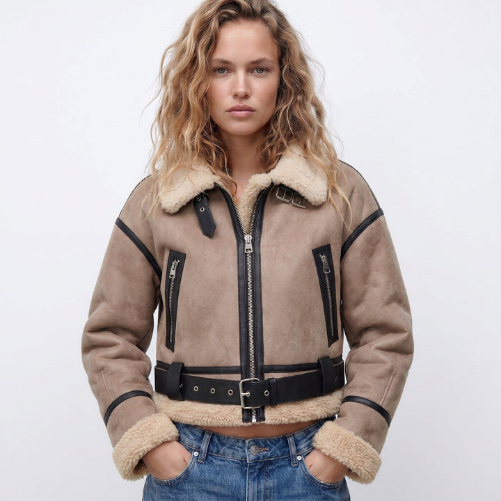 Yfke | Faux Fur Lined Bomber Jacket