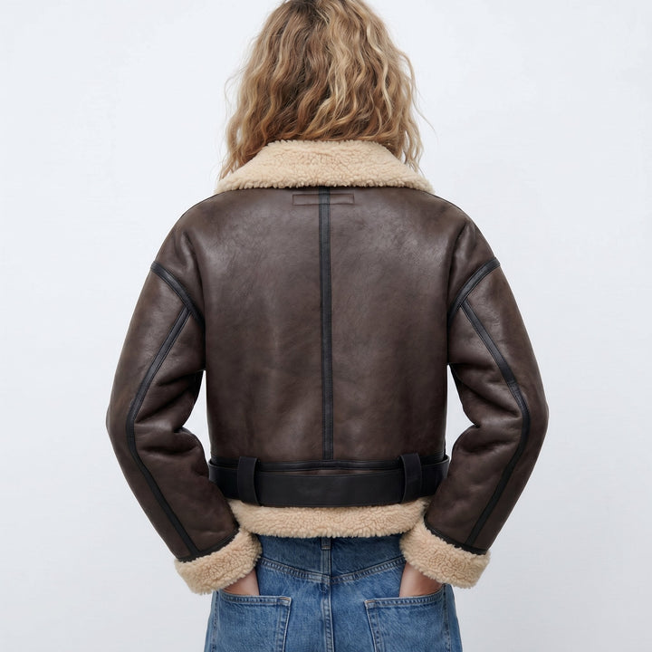 Yfke | Faux Fur Lined Bomber Jacket