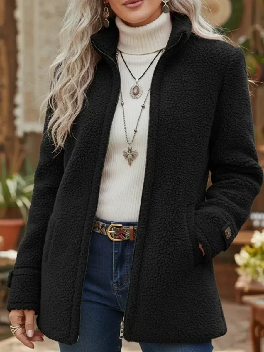 Bianca | Soft Comfort Coat with High Collar