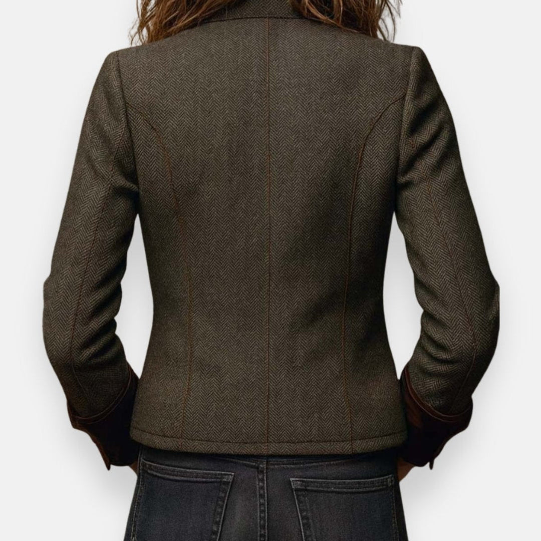 Rosanne | Classic Herringbone Military Jacket