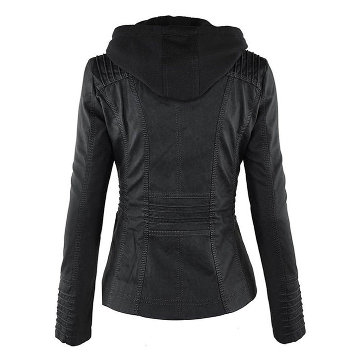 Cornelie | Chic Biker Jacket with Removable Hood