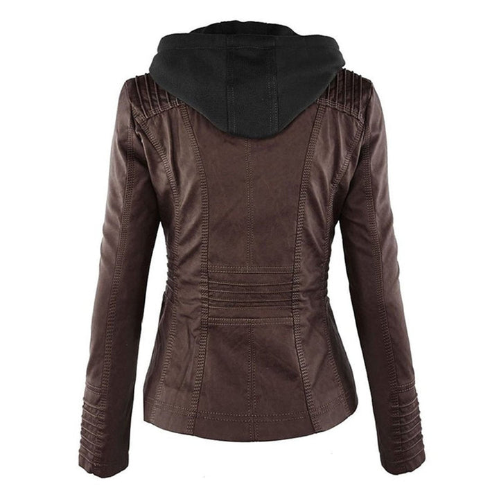 Cornelie | Chic Biker Jacket with Removable Hood