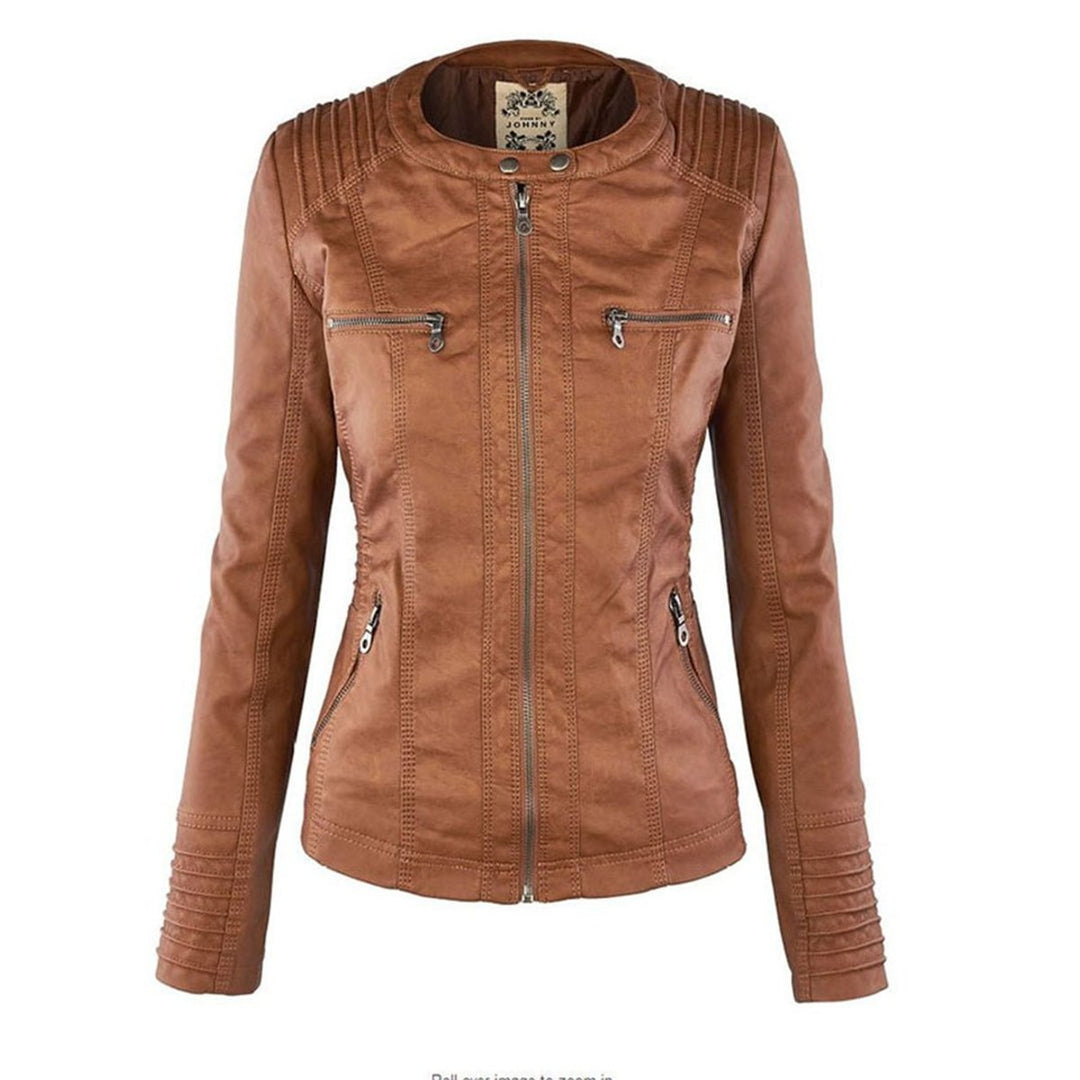Cornelie | Chic Biker Jacket with Removable Hood