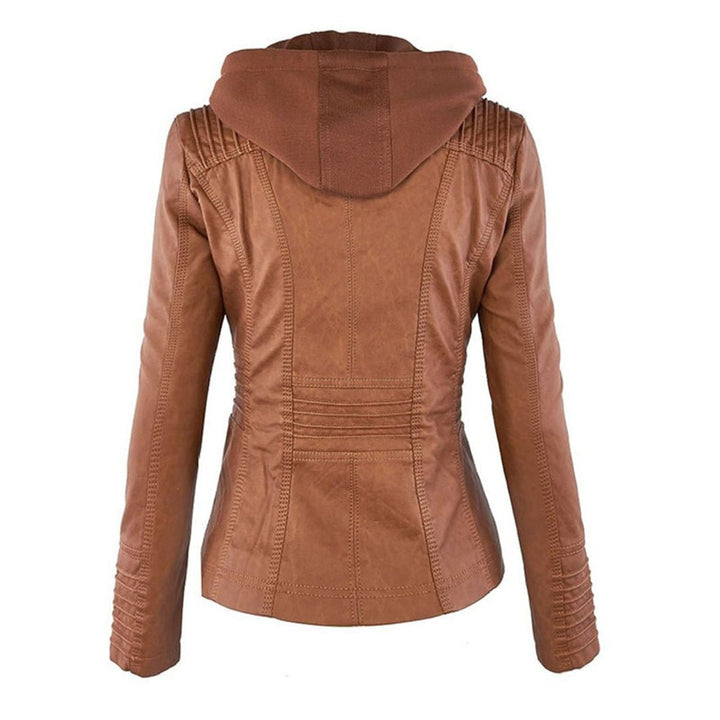 Cornelie | Chic Biker Jacket with Detachable Hood