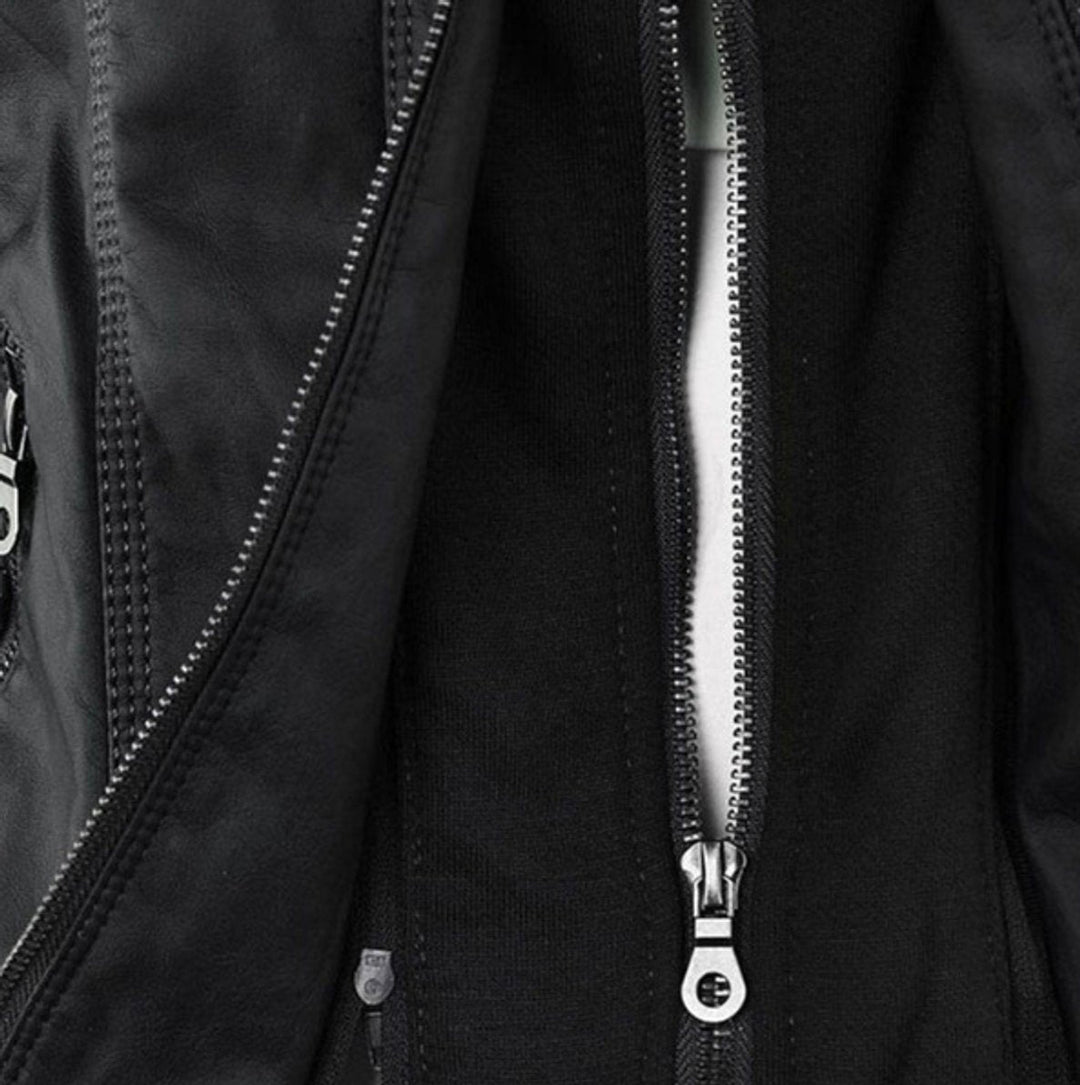 Jantien | Hooded Sporty Biker Jacket