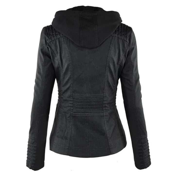 Jantien | Hooded Sporty Biker Jacket
