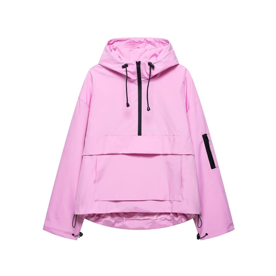 Nadine | Sporty Hooded Anorak with Half Zip
