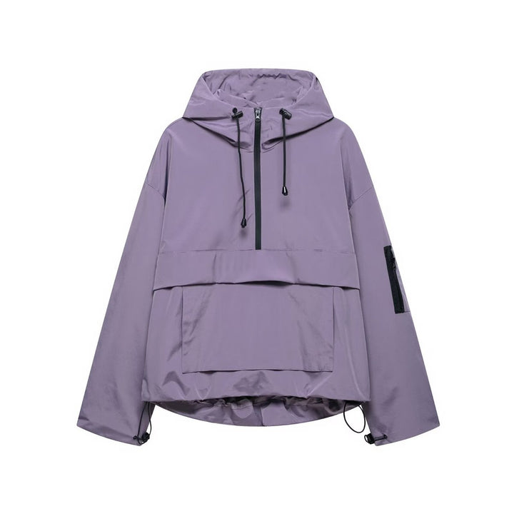 Nadine | Sporty Hooded Anorak with Half Zip