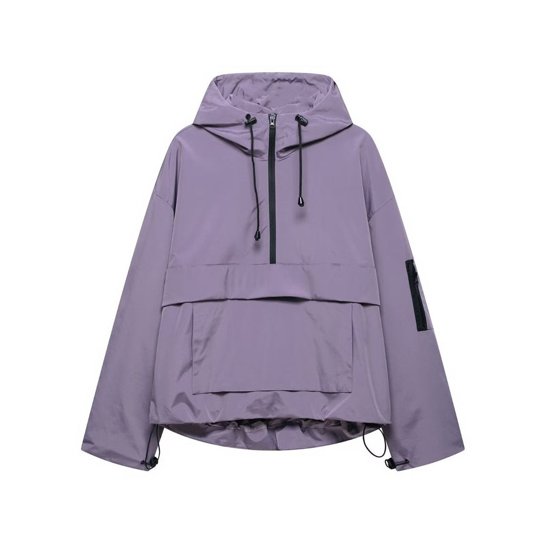 Nadine | Sporty Hooded Anorak with Half Zip