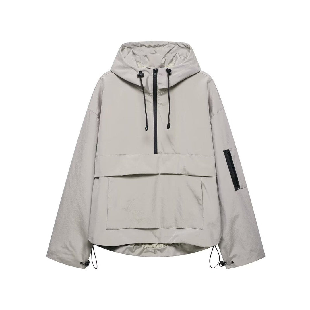 Nadine | Sporty Hooded Anorak with Half Zip
