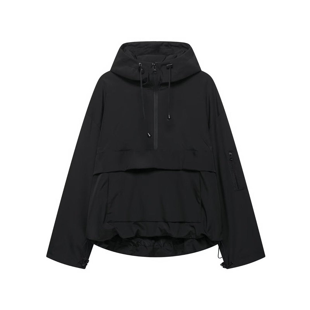 Nadine | Sporty Hooded Anorak with Half Zip