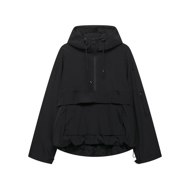 Nadine | Sporty Hooded Anorak with Half Zip