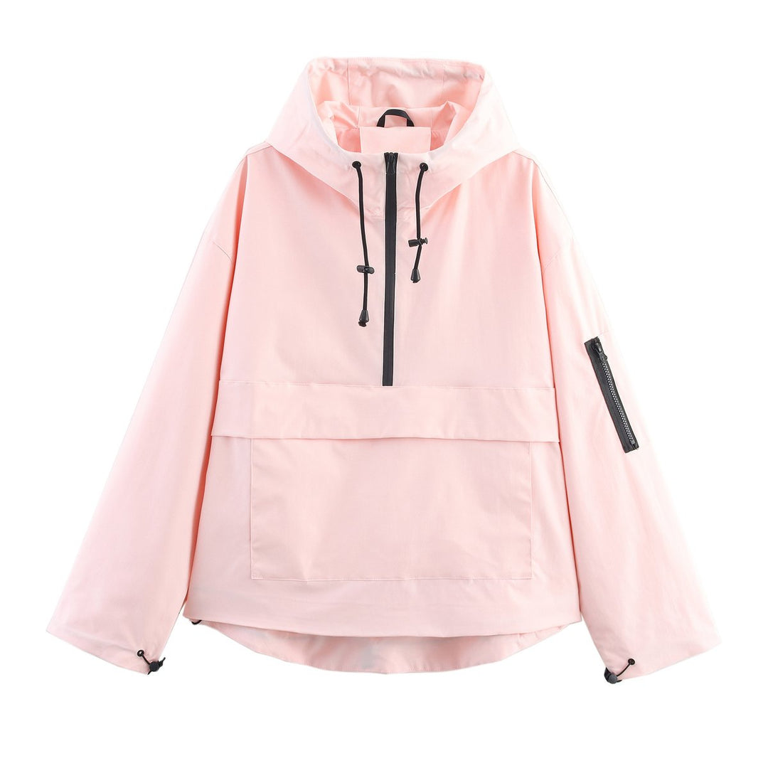Nadine | Sporty Hooded Anorak with Half Zip