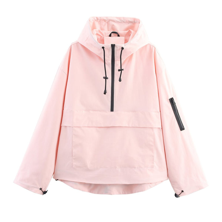 Nadine | Sporty Hooded Anorak with Half Zip