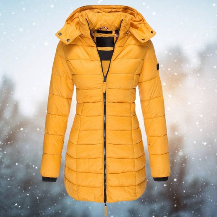 Hiltje | Tailored Long Winter Coat with Hood
