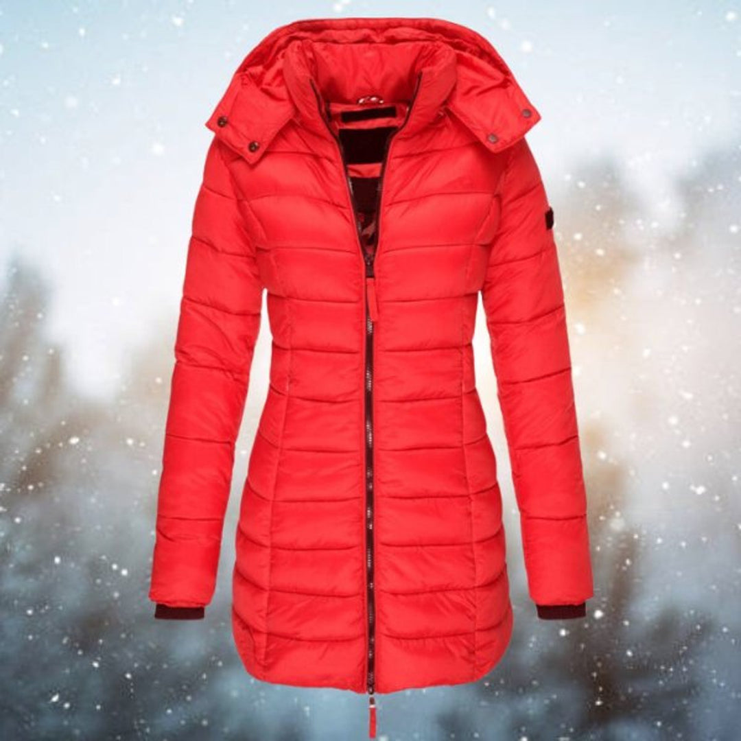 Hiltje | Tailored Long Winter Coat with Hood