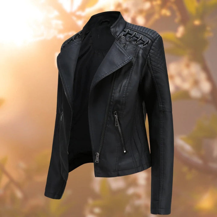 Marte | Soft Biker Jacket with Zip Accents