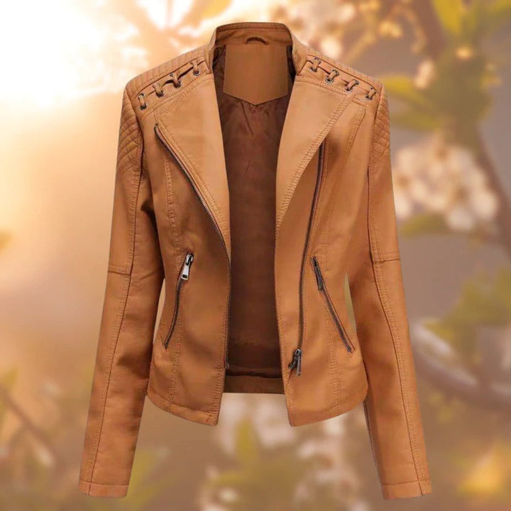Marte | Soft Biker Jacket with Zip Accents