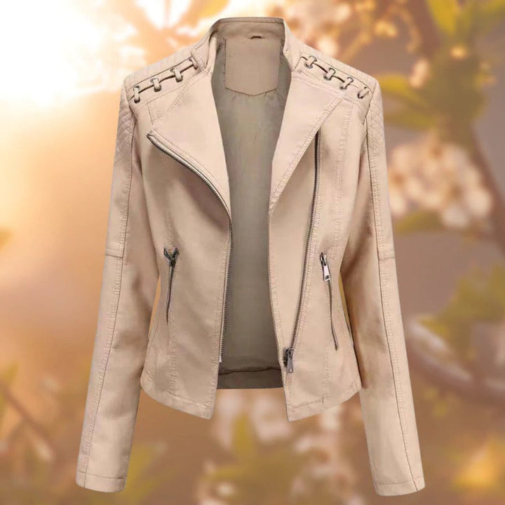 Marte | Soft Biker Jacket with Zip Accents
