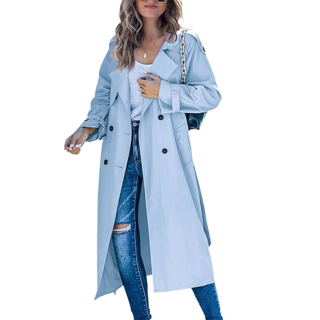 Sanneke | Elegant Long Trench Coat with Belt