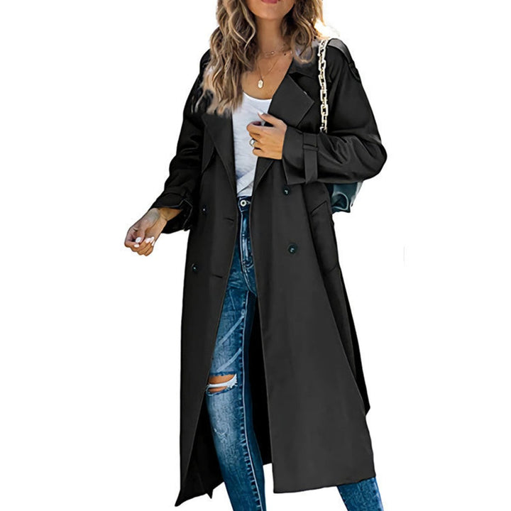 Sanneke | Elegant Long Trench Coat with Belt