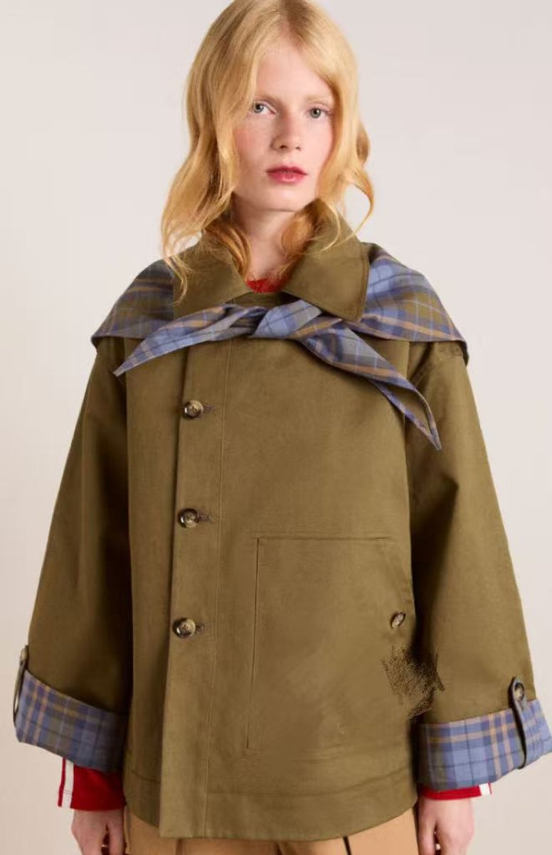 Fien | Oversized Short Coat with Double-Breasted Buttons