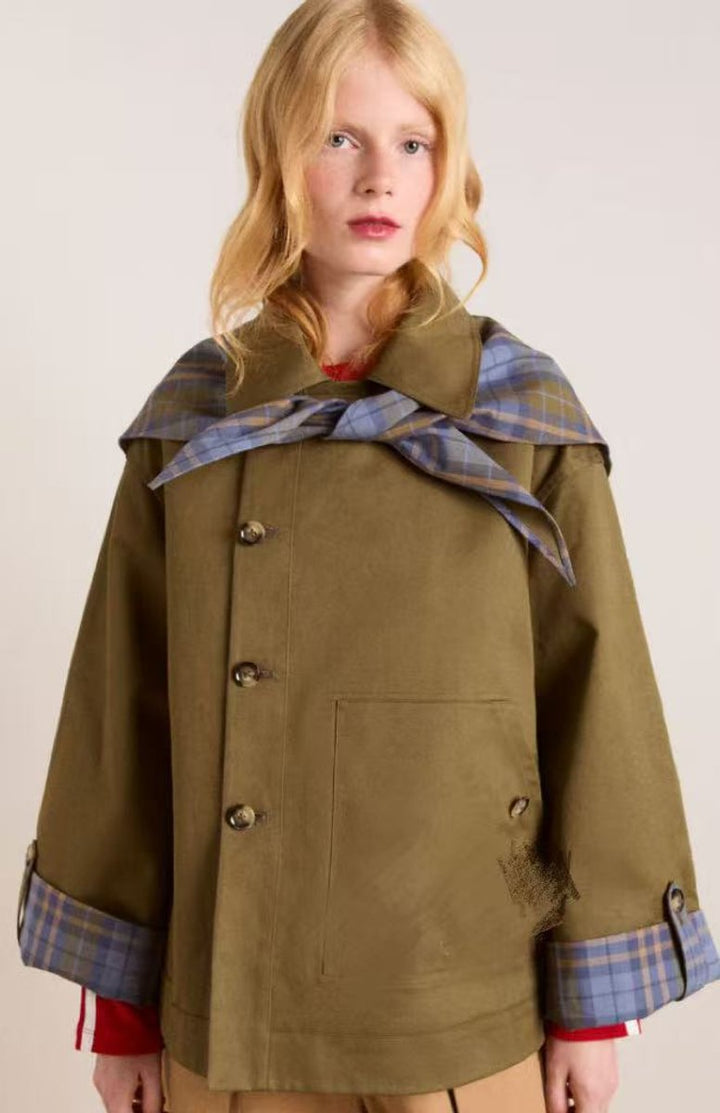 Fien | Oversized Short Coat with Double-Breasted Buttons