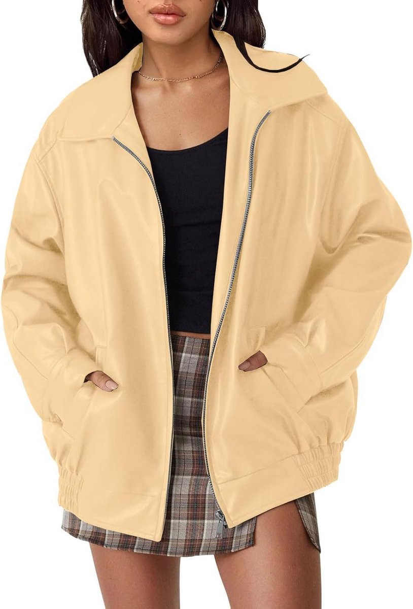 Daphne | Oversized Zip Bomber Jacket