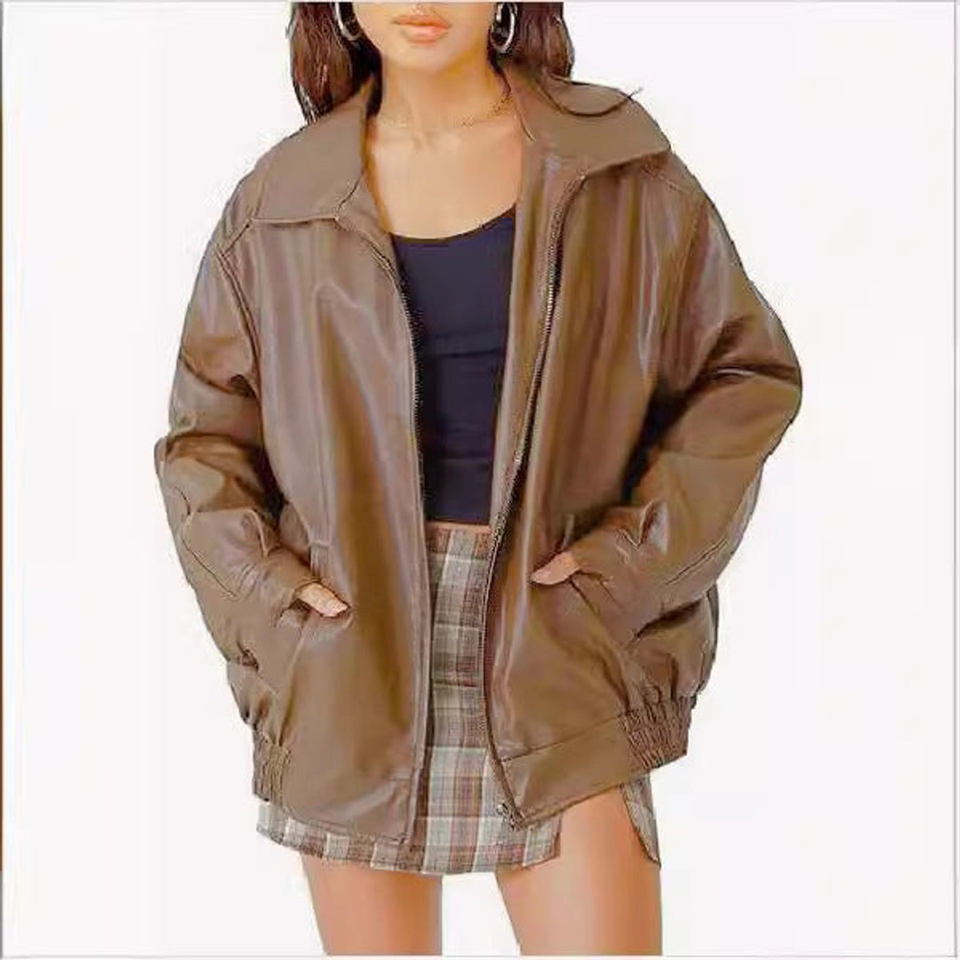 Daphne | Oversized Zip Bomber Jacket