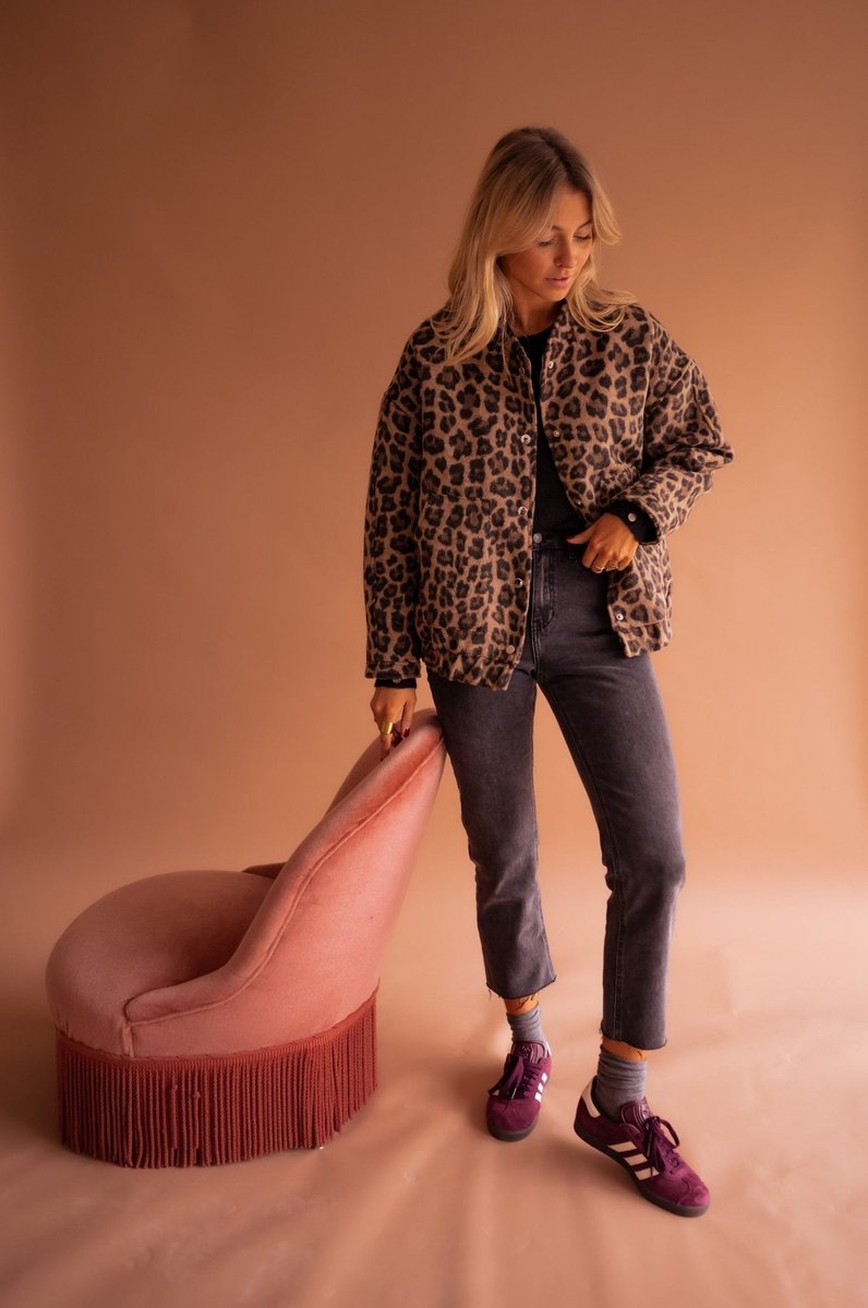 Linda | Oversized Leopard Print Jacket