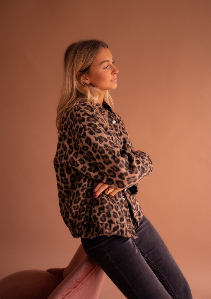 Linda | Oversized Leopard Print Jacket
