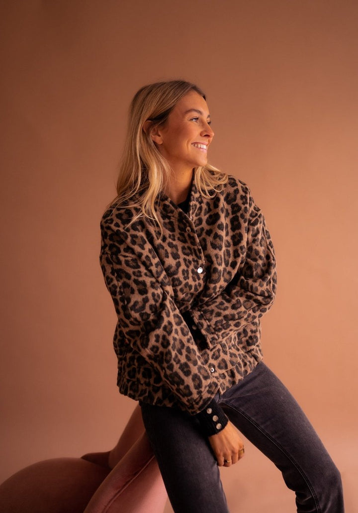 Linda | Oversized Leopard Print Jacket