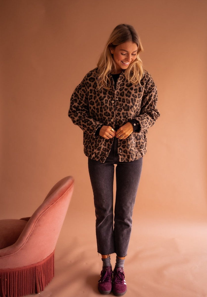 Linda | Oversized Leopard Print Jacket