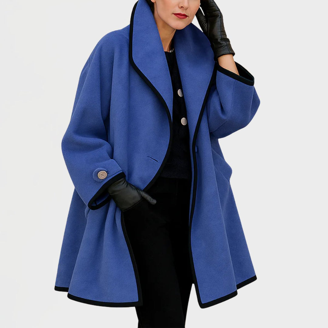 Eva | Oversized Coat with Contrast Detailing