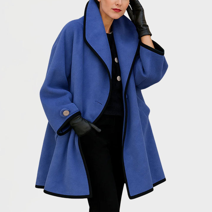 Eva | Oversized Coat with Contrast Detailing