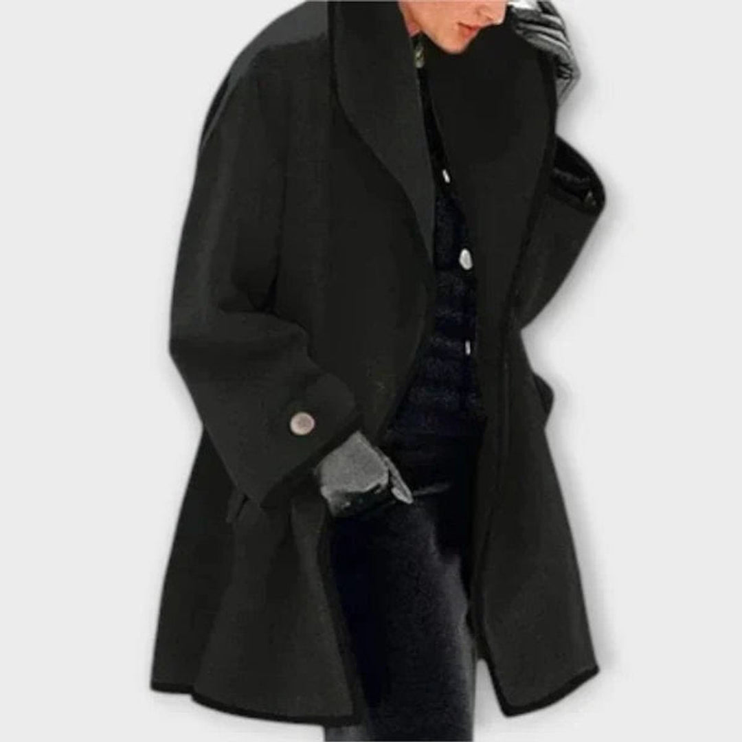 Eva | Oversized Coat with Contrast Detailing