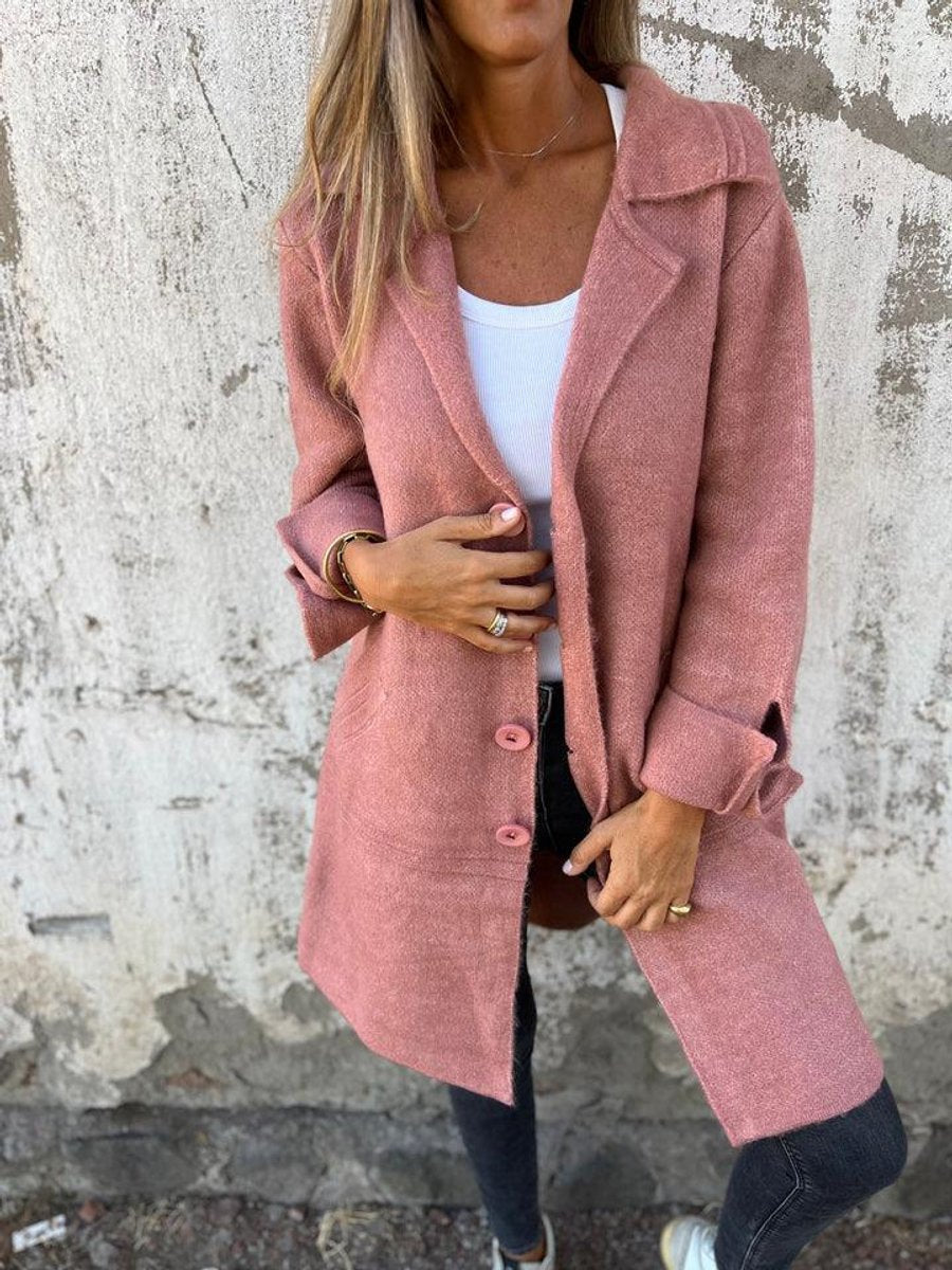 Boukje | Relaxed Long Coat with Notched Lapels