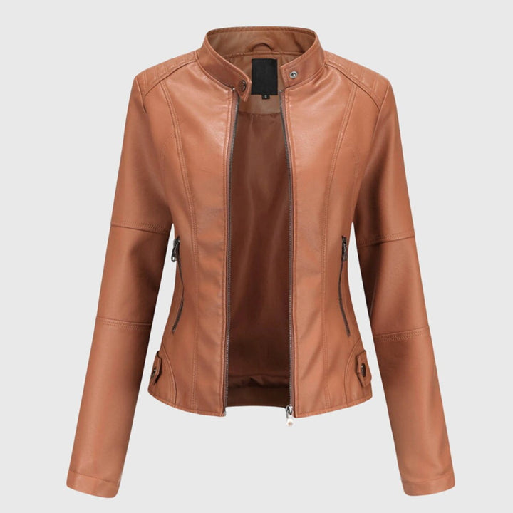 Renée | Tailored Biker Jacket with High Collar