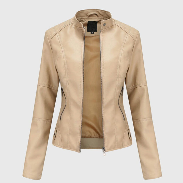 Renée | Tailored Biker Jacket with High Collar