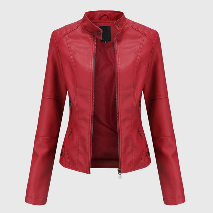 Renée | Tailored Biker Jacket with High Collar