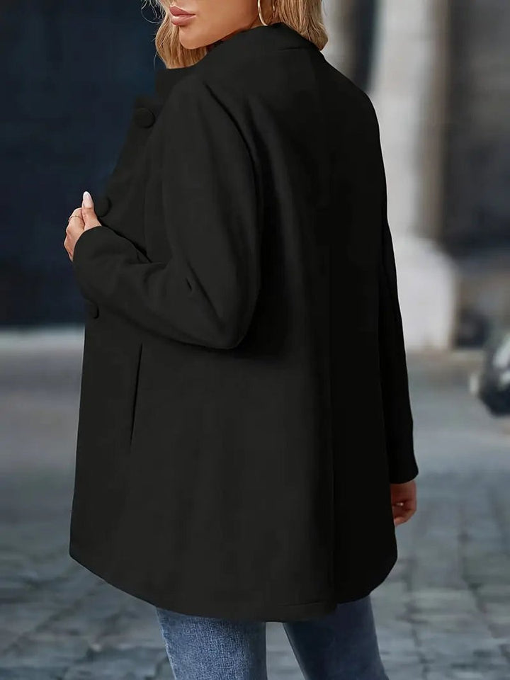 Danique | Elegant Long Coat with Stand-Up Collar